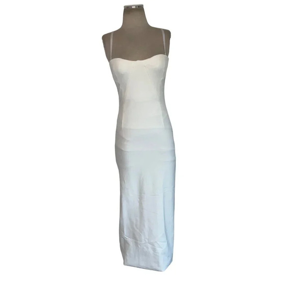 SIMKHAI Caspian Bustier Midi Dress in White New Womens Bodycon Corset - Picture 5 of 15
